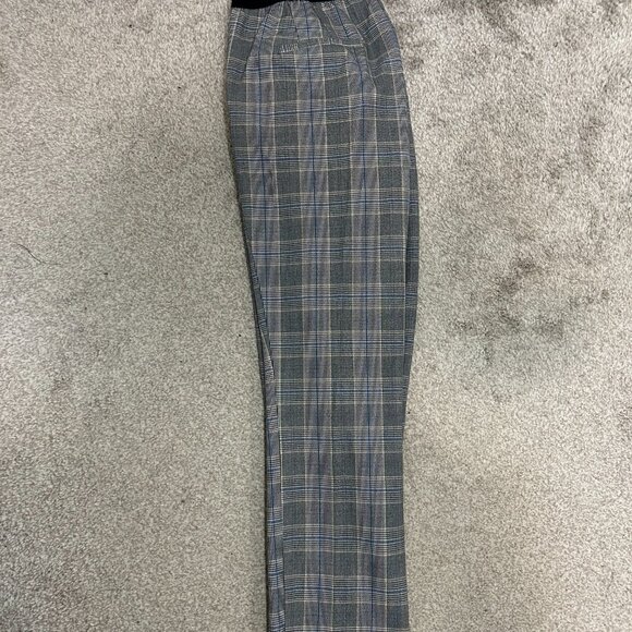Zara Basic XL Grey Plaid Tapered Ankle Pants - Picture 5 of 7